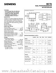 MCT6 datasheet pdf Siemens