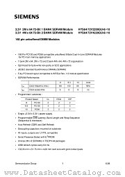 HYS64V4220GU-8 datasheet pdf Siemens