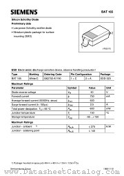 BAT165 datasheet pdf Siemens