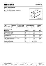BAS16-02W datasheet pdf Siemens