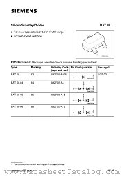 BAT68-05 datasheet pdf Siemens