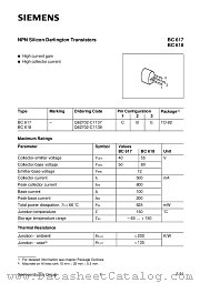 BC617 datasheet pdf Siemens