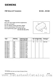 BC856-BC860 datasheet pdf Siemens