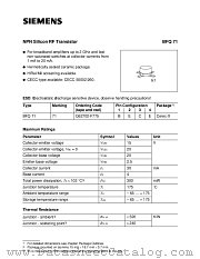 BFQ71 datasheet pdf Siemens