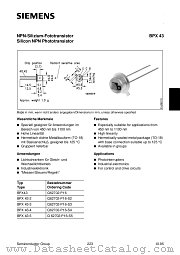 BPX43 datasheet pdf Siemens