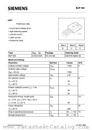 BUP303 datasheet pdf Siemens