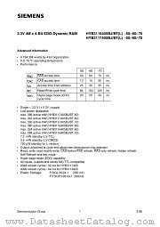 HYB3116405BTL-60 datasheet pdf Siemens
