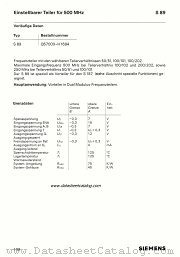 S89 datasheet pdf Siemens