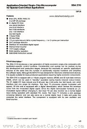 SDA2110 datasheet pdf Siemens