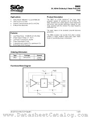 D602 datasheet pdf SiGe Semiconductor