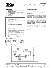 SE103 datasheet pdf SiGe Semiconductor