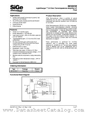 SE1031W datasheet pdf SiGe Semiconductor
