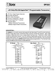 MCM69F737ZP8 datasheet pdf Sipex Corporation