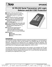 SP3203E datasheet pdf Sipex Corporation