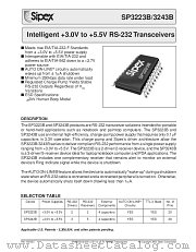 SP3243BCR datasheet pdf Sipex Corporation