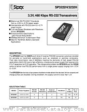 SP3232HCY datasheet pdf Sipex Corporation