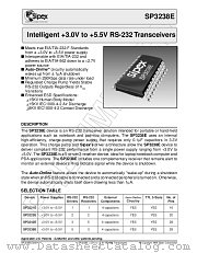 SP3238E datasheet pdf Sipex Corporation