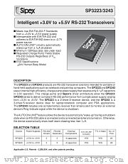SP3243ET datasheet pdf Sipex Corporation