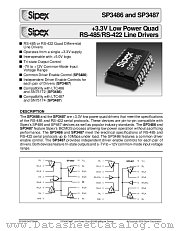 SP3486 datasheet pdf Sipex Corporation