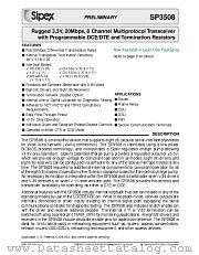 SP3508 datasheet pdf Sipex Corporation