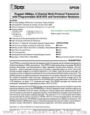 SP509 datasheet pdf Sipex Corporation