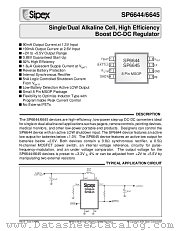 SP6645EU datasheet pdf Sipex Corporation
