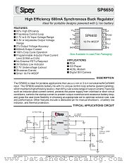SP6650EU/TR datasheet pdf Sipex Corporation