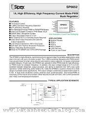 SP6652EU/TR datasheet pdf Sipex Corporation