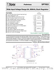 SP7652ER/TR datasheet pdf Sipex Corporation