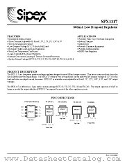 SPX1117 datasheet pdf Sipex Corporation