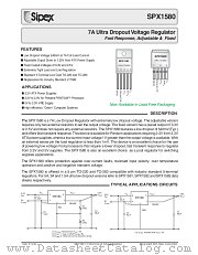 SPX1580T5 datasheet pdf Sipex Corporation