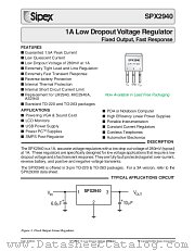 SPX2940T-5.0 datasheet pdf Sipex Corporation