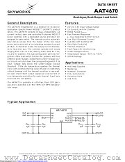 AAT4670 datasheet pdf Skyworks Solutions