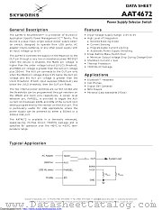 AAT4672 datasheet pdf Skyworks Solutions