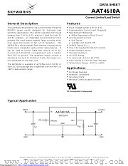 AAT4610AIJS-T1 datasheet pdf Skyworks Solutions