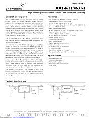 AAT4631IDH-1-T1 datasheet pdf Skyworks Solutions