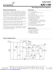 AAT1189 datasheet pdf Skyworks Solutions
