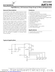 AAT3194ITP-20-T1 datasheet pdf Skyworks Solutions