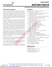 AAT2601 datasheet pdf Skyworks Solutions