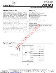 AAT4292IJQ-T1 datasheet pdf Skyworks Solutions