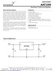 AAT3200IGY-3.0-T1 datasheet pdf Skyworks Solutions