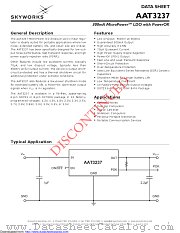 AAT3237IGU-2.7-T1 datasheet pdf Skyworks Solutions