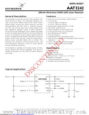 AAT3242ITP-TI-T1 datasheet pdf Skyworks Solutions