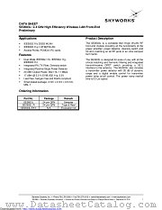 SE2603L-R datasheet pdf Skyworks Solutions