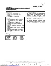 SE2609L-AK1 datasheet pdf Skyworks Solutions