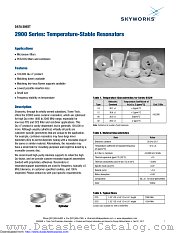 2900 Series datasheet pdf Skyworks Solutions