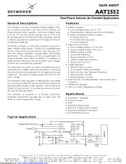 AAT2552 datasheet pdf Skyworks Solutions