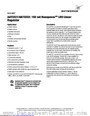 AAT3221IJS-3.0-T1 datasheet pdf Skyworks Solutions