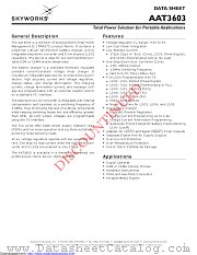AAT3603 datasheet pdf Skyworks Solutions
