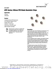 APD Series datasheet pdf Skyworks Solutions